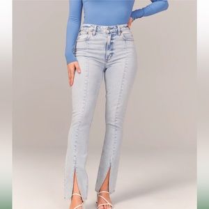 NEW Abercrombie & Fitch Curve Love High Rise Skinny Jean with Slit